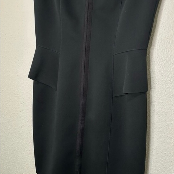 THEORY Tenna Black Neoprene zip Front Dress Size 4 - Picture 8 of 14